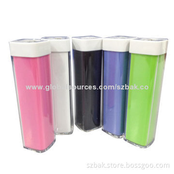 Power Banks with 2,200mAh Capacity, Sized 92*25*25mm, Lithium-ion Battery Cell, Good Quality